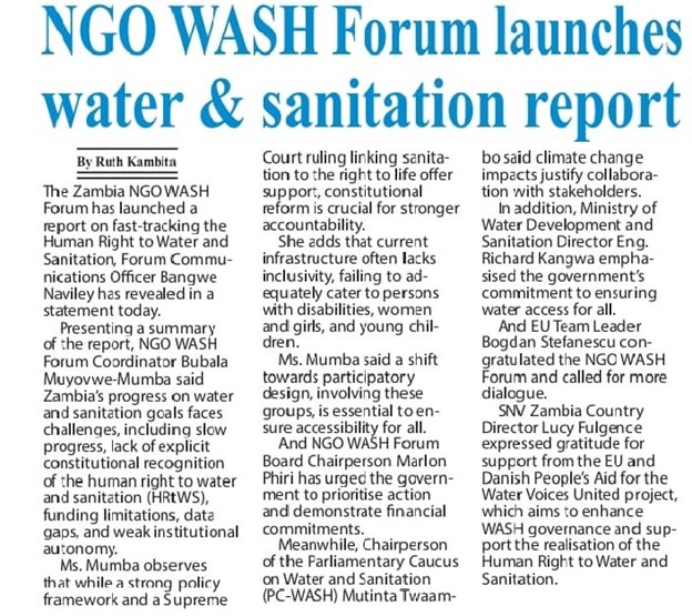Launch of the report on fast tracking the HRTWS Published in The Times Newspaper dated December 13, 2024