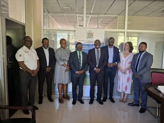 Courtesy call on the Ministry of Water Development and Sanitation Permanent Secretary Engineer Romas Kamanga in Lusaka